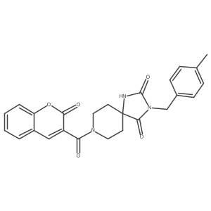 3-(4-methylbenzyl)-8-(2-oxo-2H-chromene-3-carbonyl)-1,3,8-triazaspiro[4.5]decane-2,4-dione结构式
