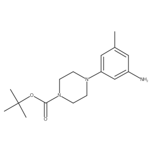 1-Piperazinecarboxylic acid, 4-(3-amino-5-methylphenyl)-, 1,1-dimethylethyl ester结构式