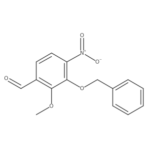 2-Methoxy-4-nitro-3-(phenylmethoxy)benzaldehyde Structure