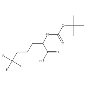 (S)-2-((Tert-butoxycarbonyl)amino)-6,6,6-trifluorohexanoic acid Structure