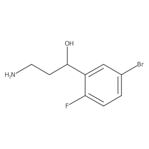 3-Amino-1-(5-bromo-2-fluorophenyl)propan-1-ol结构式