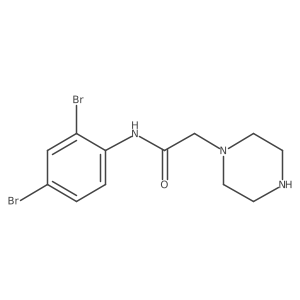 N-(2,4-Dibromophenyl)-1-piperazineacetamide Structure