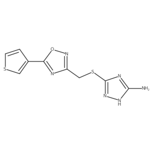 5-(((5-(Thiophen-3-yl)-1,2,4-oxadiazol-3-yl)methyl)thio)-1H-1,2,4-triazol-3-amine Structure