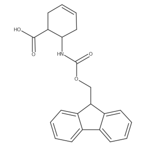 6-((((9H-Fluoren-9-yl)methoxy)carbonyl)amino)cyclohex-3-ene-1-carboxylic acid结构式