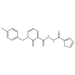 O=C(NNC(=O)c1cccn(Cc2ccc(F)cc2)c1=O)c1ccco1结构式