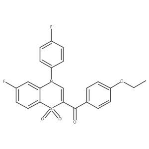 (4-ethoxyphenyl)[6-fluoro-4-(4-fluorophenyl)-1,1-dioxido-4H-1,4-benzothiazin-2-yl]methanone Structure
