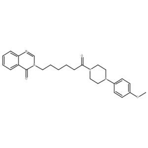 COc1ccc(N2CCN(C(=O)CCCCCn3cnc4ccccc4c3=O)CC2)cc1结构式
