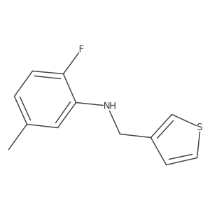 2-fluoro-5-methyl-N-(thiophen-3-ylmethyl)aniline结构式