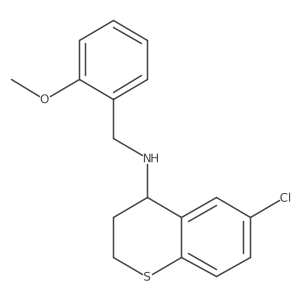 6-Chloro-3,4-dihydro-N-[(2-methoxyphenyl)methyl]-2H-1-benzothiopyran-4-amine结构式