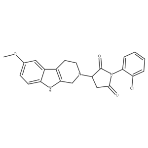 1-(2-chlorophenyl)-3-(6-methoxy-1,3,4,9-tetrahydro-2H-beta-carbolin-2-yl)pyrrolidine-2,5-dione Structure