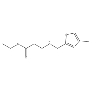Ethyl 3-[(4-methyl-1,3-thiazol-2-yl)methylamino]propanoate结构式