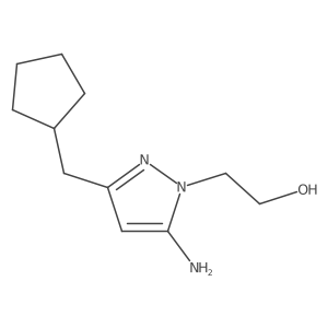 2-[5-amino-3-(cyclopentylmethyl)-1H-pyrazol-1-yl]ethan-1-ol结构式