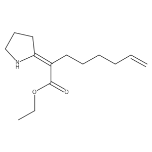 7-Octenoic acid, 2-(2-pyrrolidinylidene)-, ethyl ester Structure