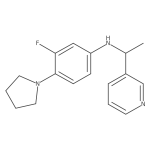 N-[3-Fluoro-4-(1-pyrrolidinyl)phenyl]-I+/--methyl-3-pyridinemethanamine Structure