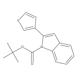 tert-Butyl 2-(thiophen-3-yl)-1H-indole-1-carboxylate Structure