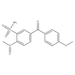 2-Methanesulfinyl-5-(4-methoxy-benzoyl)-benzenesulfonamide结构式