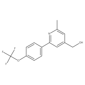 2-Methyl-6-(4-(trifluoromethoxy)phenyl)pyridine-4-methanol Structure