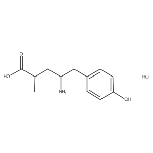 (2R,4R)-4-Amino-5-(4-hydroxyphenyl)-2-methylpentanoic acid hydrochloride结构式