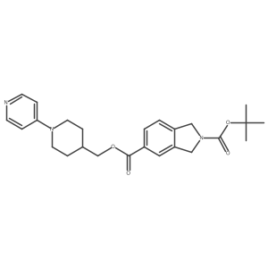 2-tert-butyl 5-{[1-(pyridin-4-yl)piperidin-4-yl]methyl} 1,3-dihydro-2H-isoindole-2,5-dicarboxylate结构式