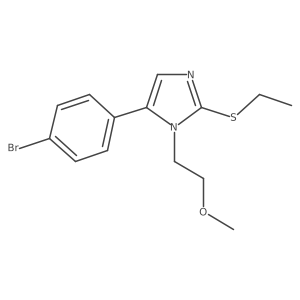 5-(4-bromophenyl)-2-(ethylthio)-1-(2-methoxyethyl)-1H-imidazole Structure