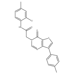N-(2-chloro-4-methylphenyl)-2-[7-(4-methylphenyl)-4-oxothieno[3,2-d]pyrimidin-3(4H)-yl]acetamide结构式