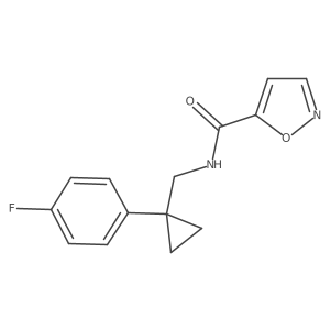 N-((1-(4-fluorophenyl)cyclopropyl)methyl)isoxazole-5-carboxamide结构式