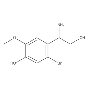 4-(1-Amino-2-hydroxyethyl)-5-bromo-2-methoxyphenol结构式