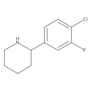 (S)-2-(4-Chloro-3-fluorophenyl)piperidine结构式