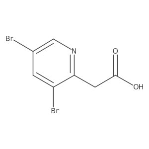 2-(3,5-Dibromopyridin-2-yl)acetic acid结构式