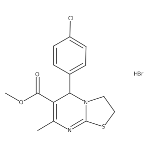 Methyl 5-(4-chlorophenyl)-7-methyl-2,3-dihydro-5H-thiazolo[3,2-a]pyrimidine-6-carboxylate hydrobromide Structure