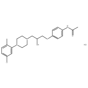N-(4-{3-[4-(5-chloro-2-methylphenyl)piperazin-1-yl]-2-hydroxypropoxy}phenyl)acetamide结构式