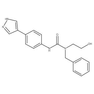 3-(4-(1H-Pyrazol-4-yl)phenyl)-1-benzyl-1-(2-hydroxyethyl)urea Structure