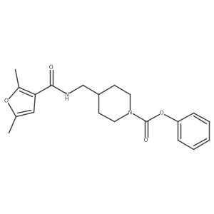 Phenyl 4-((2,5-dimethylfuran-3-carboxamido)methyl)piperidine-1-carboxylate Structure