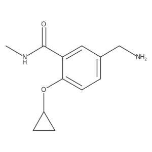 5-(Aminomethyl)-2-cyclopropoxy-N-methylbenzamide结构式