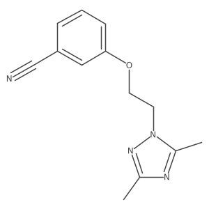 3-[2-(3,5-Dimethyl-1H-1,2,4-triazol-1-yl)ethoxy]benzonitrile Structure
