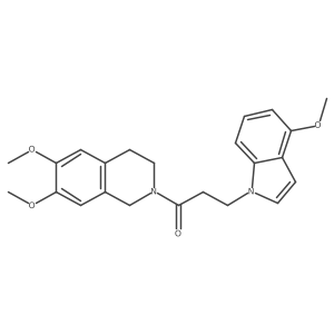1-(6,7-dimethoxy-3,4-dihydroisoquinolin-2(1H)-yl)-3-(4-methoxy-1H-indol-1-yl)propan-1-one Structure