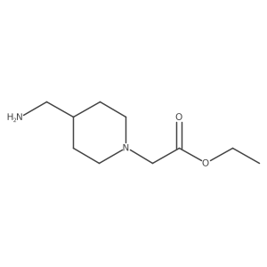 Ethyl 2-[4-(aminomethyl)piperidin-1-yl]acetate Structure