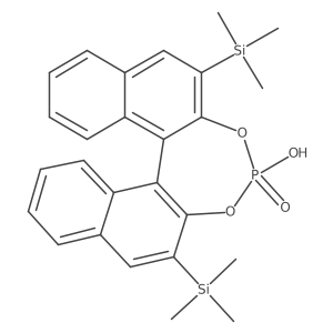 (11bR)-4-Hydroxy-2,6-bis(trimethylsilyl)dinaphtho[2,1-d:1',2'-f][1,3,2]dioxaphosphepine 4-oxide结构式