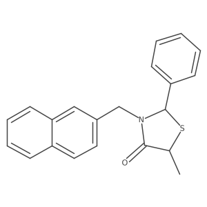 5-Methyl-3-naphthalen-2-ylmethyl-2-phenyl-thiazolidin-4-one Structure