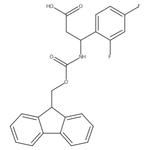 (R)-3-(2,4-Difluoro-phenyl)-3-(9H-fluoren-9-ylmethoxycarbonylamino)-propionic acid Structure