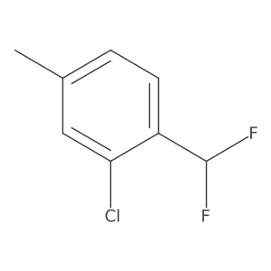 3-Chloro-4-(difluoromethyl)toluene结构式
