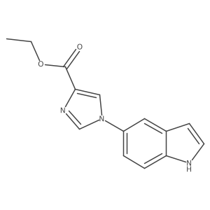 1-(1H-indol-5-yl)-imidazole-4-carboxylic acid ethyl ester结构式