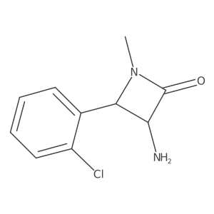 3-Amino-4-(2-chlorophenyl)-1-methylazetidin-2-one结构式