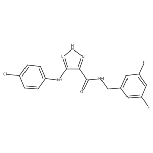 5-((4-chlorophenyl)amino)-N-(3,5-difluorobenzyl)-1H-1,2,3-triazole-4-carboxamide结构式