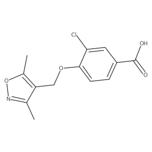 Benzoic acid, 3-chloro-4-[(3,5-dimethyl-4-isoxazolyl)methoxy]- Structure
