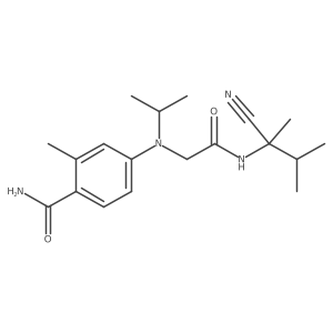 4-({[(1-Cyano-1,2-dimethylpropyl)carbamoyl]methyl}(propan-2-yl)amino)-2-methylbenzamide Structure