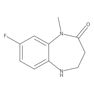 8-fluoro-1-methyl-2,3,4,5-tetrahydro-1H-1,5-benzodiazepin-2-one结构式