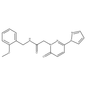 N-(2-methoxybenzyl)-2-(6-oxo-3-(1H-pyrazol-1-yl)pyridazin-1(6H)-yl)acetamide Structure