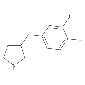 3-[(3,4-Difluorophenyl)methyl]pyrrolidine Structure
