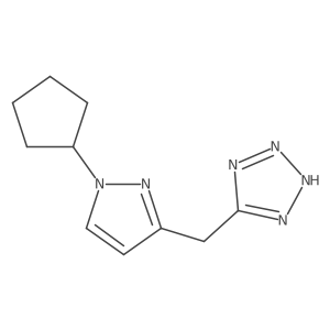 2H-Tetrazole, 5-[(1-cyclopentyl-1H-pyrazol-3-yl)methyl]- Structure